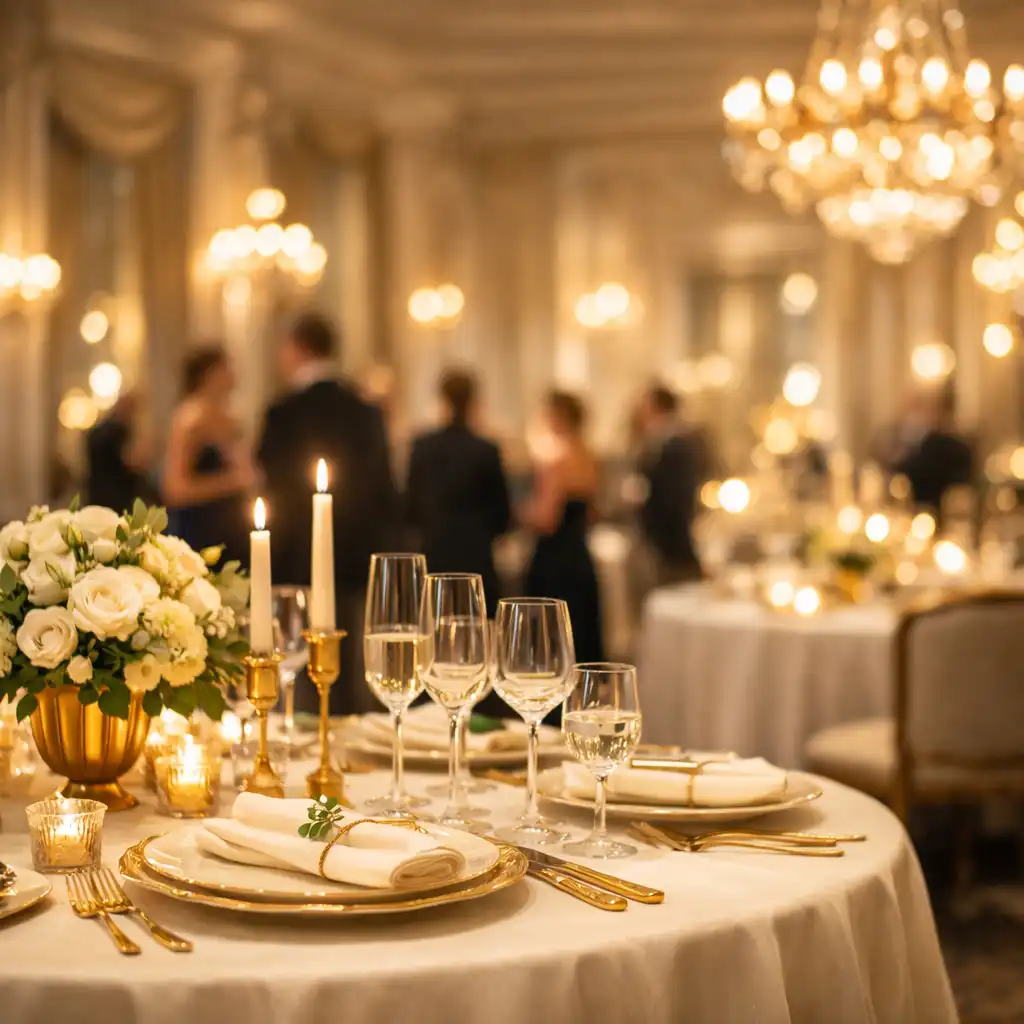 Elegancka gala firmowa z luksusową aranżacją